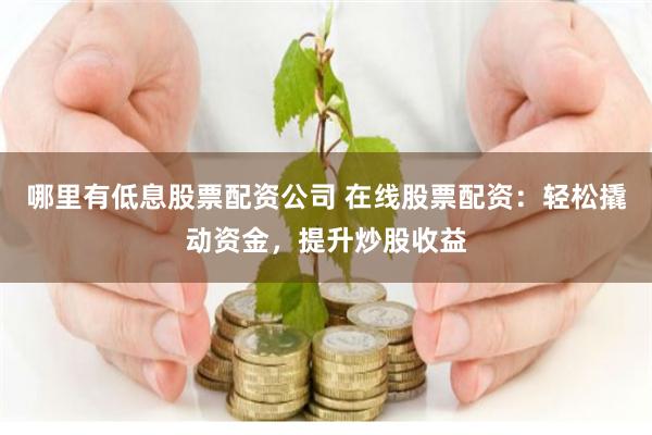 哪里有低息股票配资公司 在线股票配资：轻松撬动资金，提升炒股收益